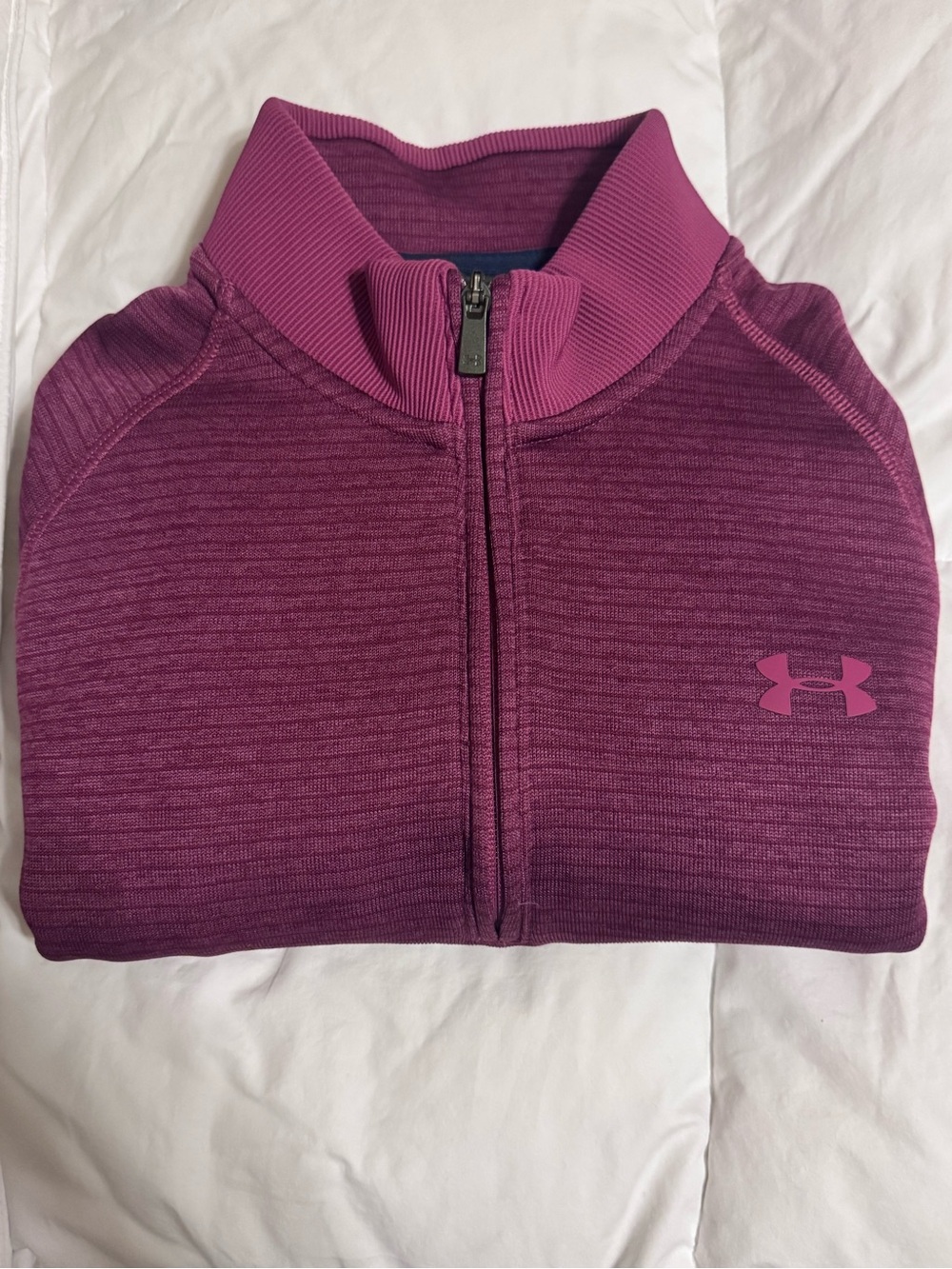 Under Armour Cold Gear Men’s Magenta 1/4-Zip Performance Jacket size Large